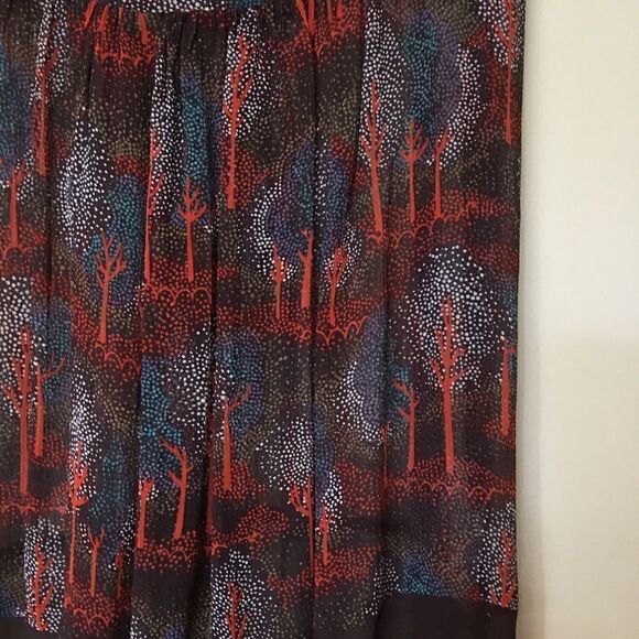 Lux | sheer silk brown flowy boho tunic | small - Picture 2 of 8